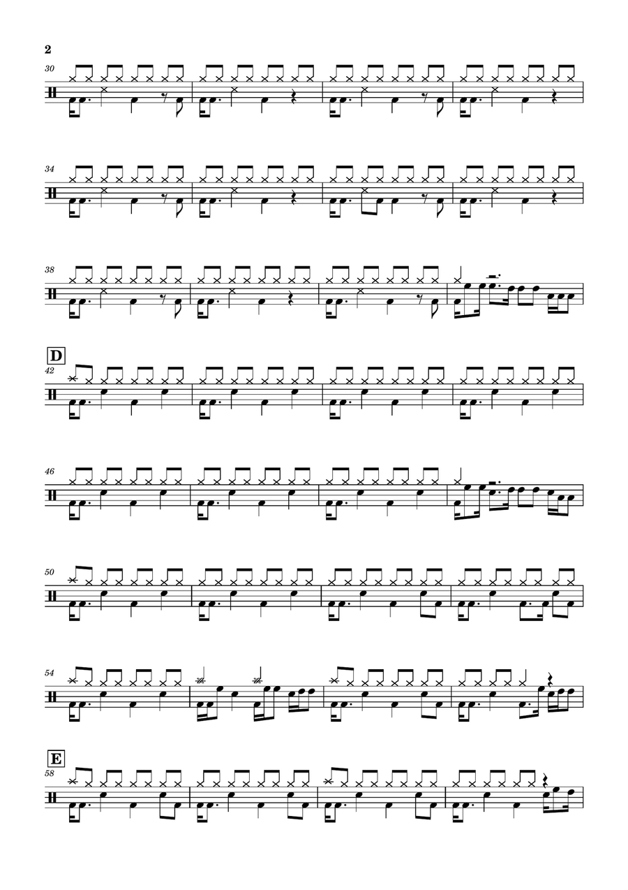The Power Of Love Drum Set scores gallery preview page 2