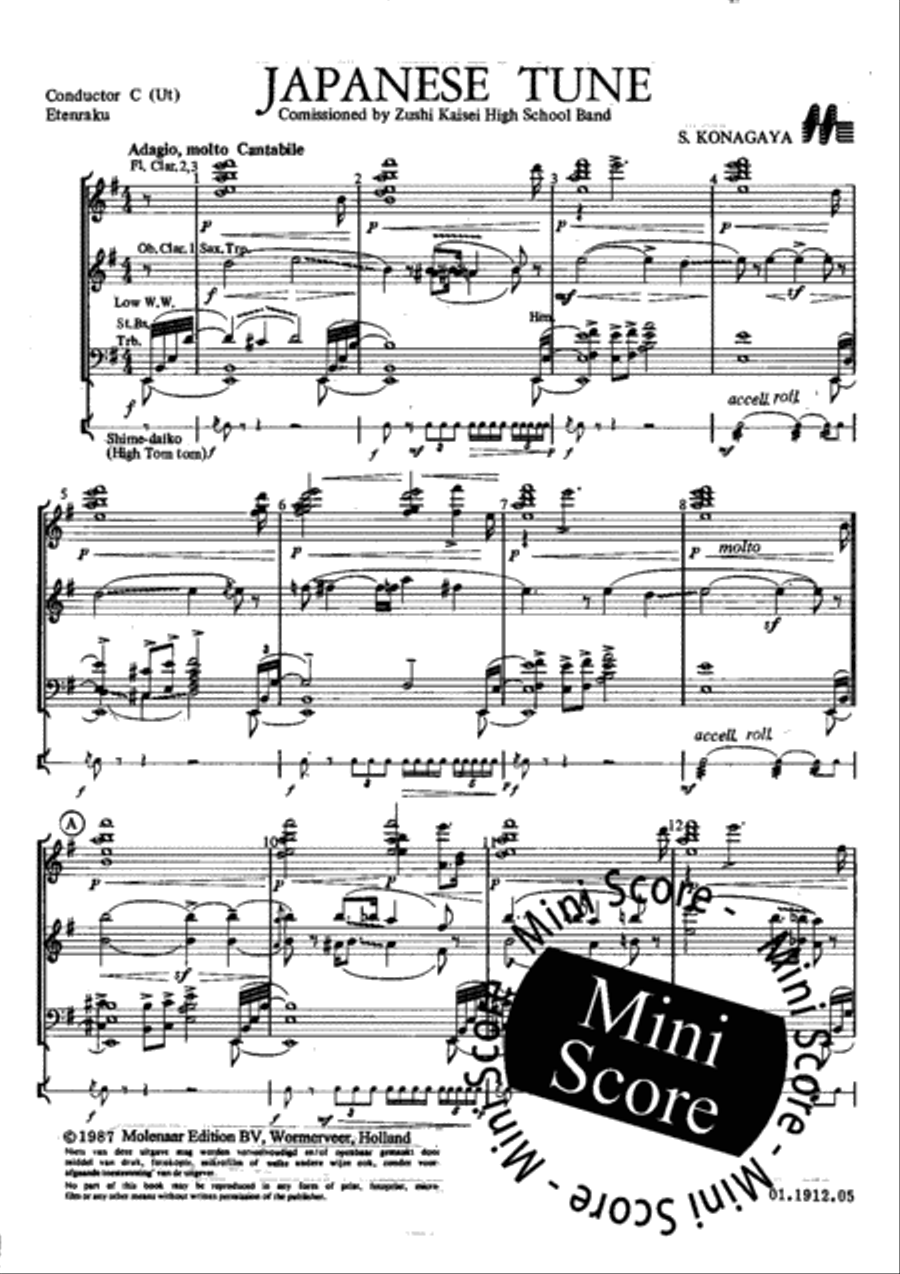 Japanese Tune - Concert Band - Sheet Music | Sheet Music Plus