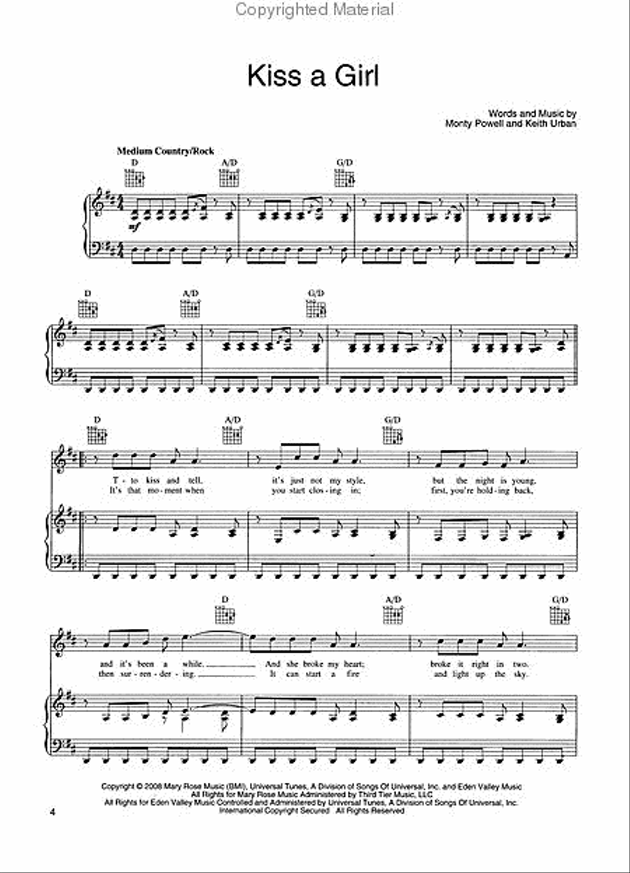 Keith Urban – Defying Gravity Piano, Vocal, Guitar scores gallery preview page 2