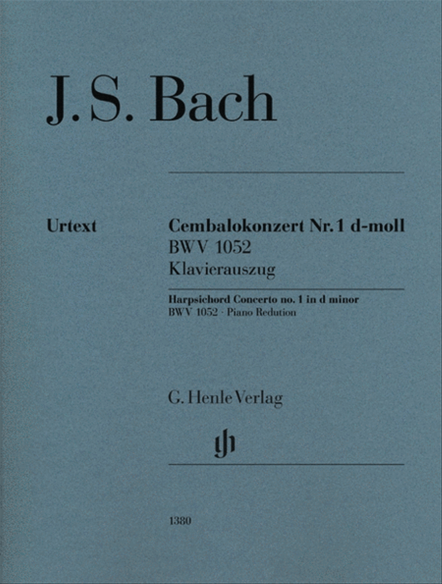 Book cover for Harpsichord Concerto No. 1 in D Minor, BWV 1052