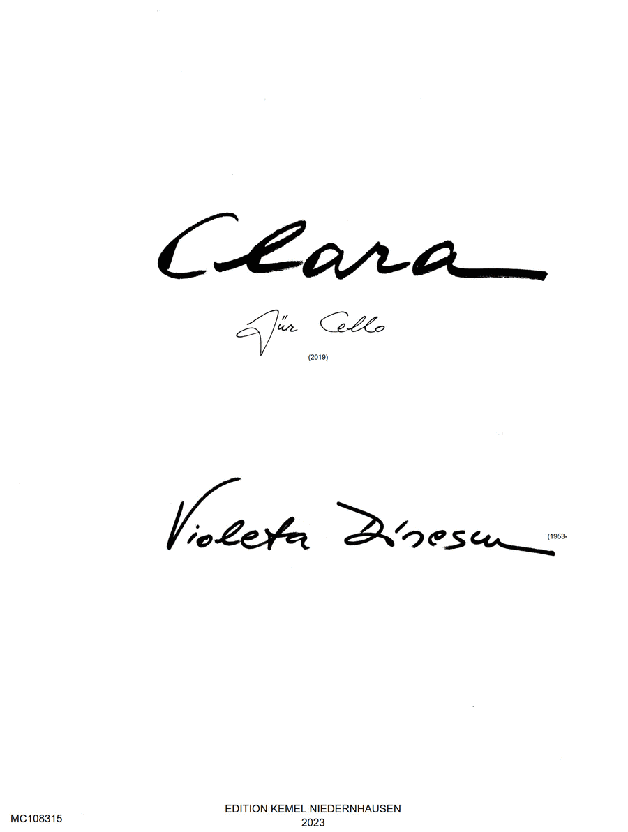 Clara Cello scores gallery preview page 1