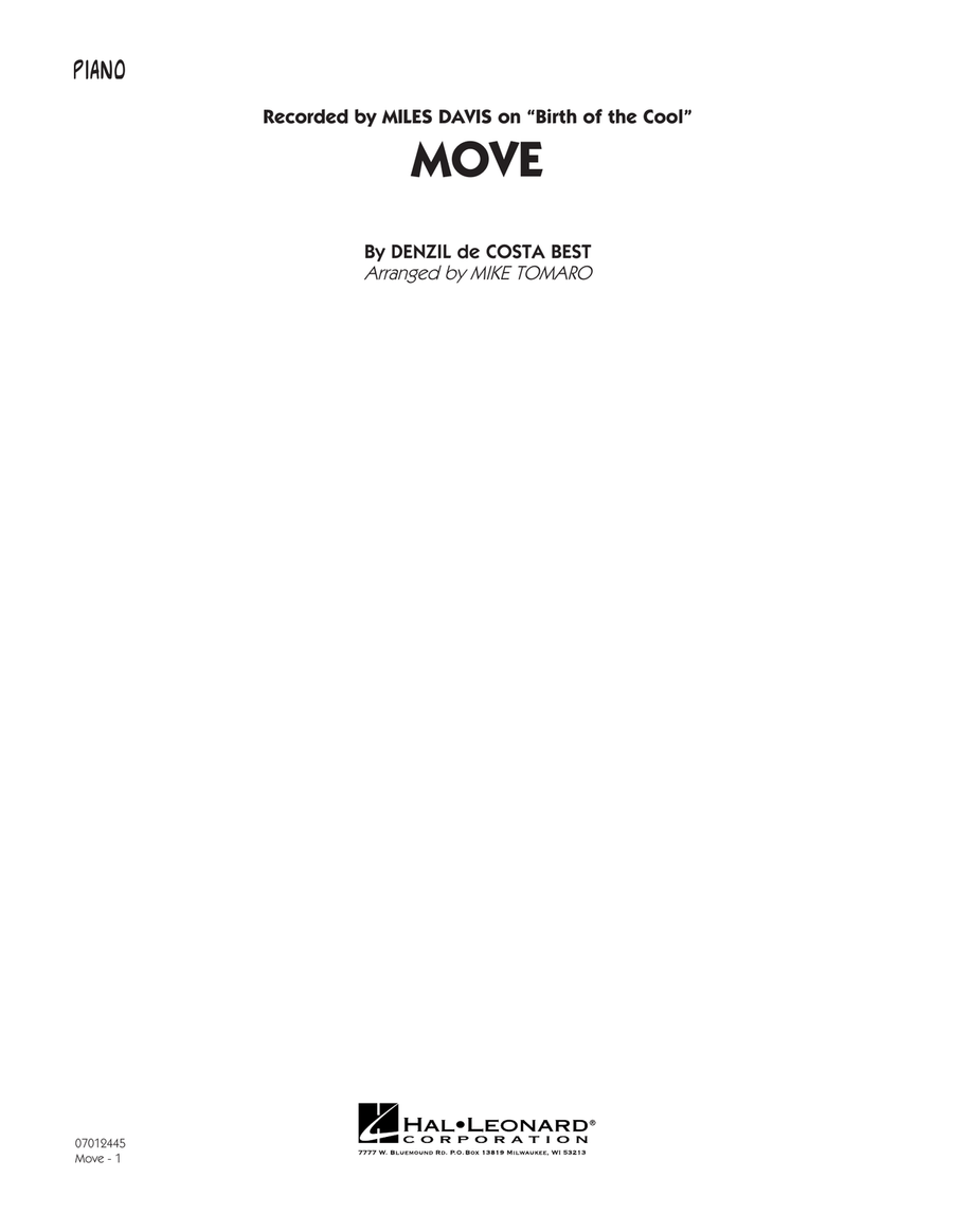 Move - Piano Move - Piano Jazz Ensemble scores gallery preview page 1