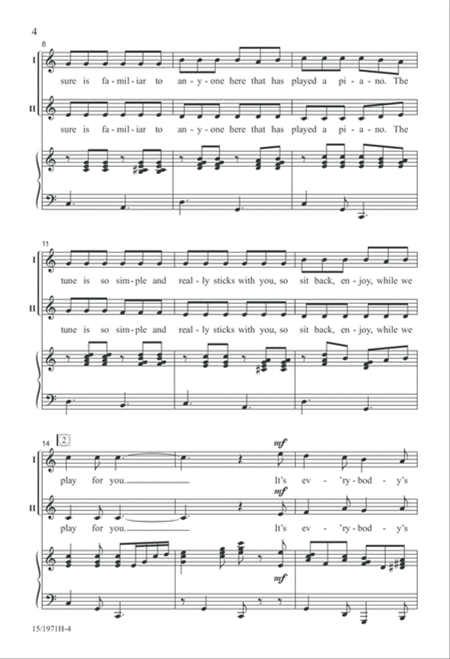 Everybody's Favorite Melody! 2-Part scores gallery preview page 5