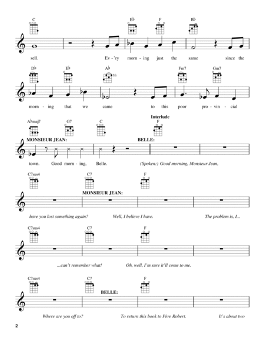 Belle (from Beauty And The Beast) Ukulele scores gallery preview page 2