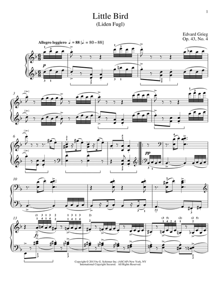 Little Bird (Liden Fugl), Op. 43, No. 4