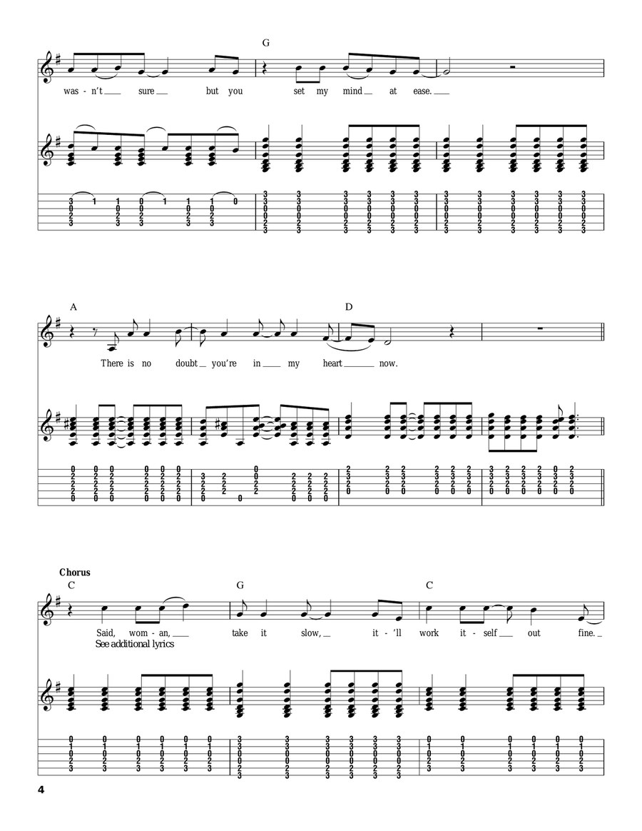 Patience Acoustic Guitar scores gallery preview page 4