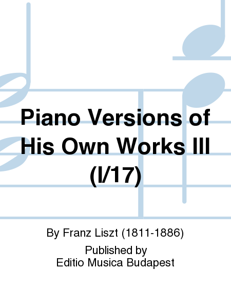 Piano Versions...of Works Vol III(Paper)