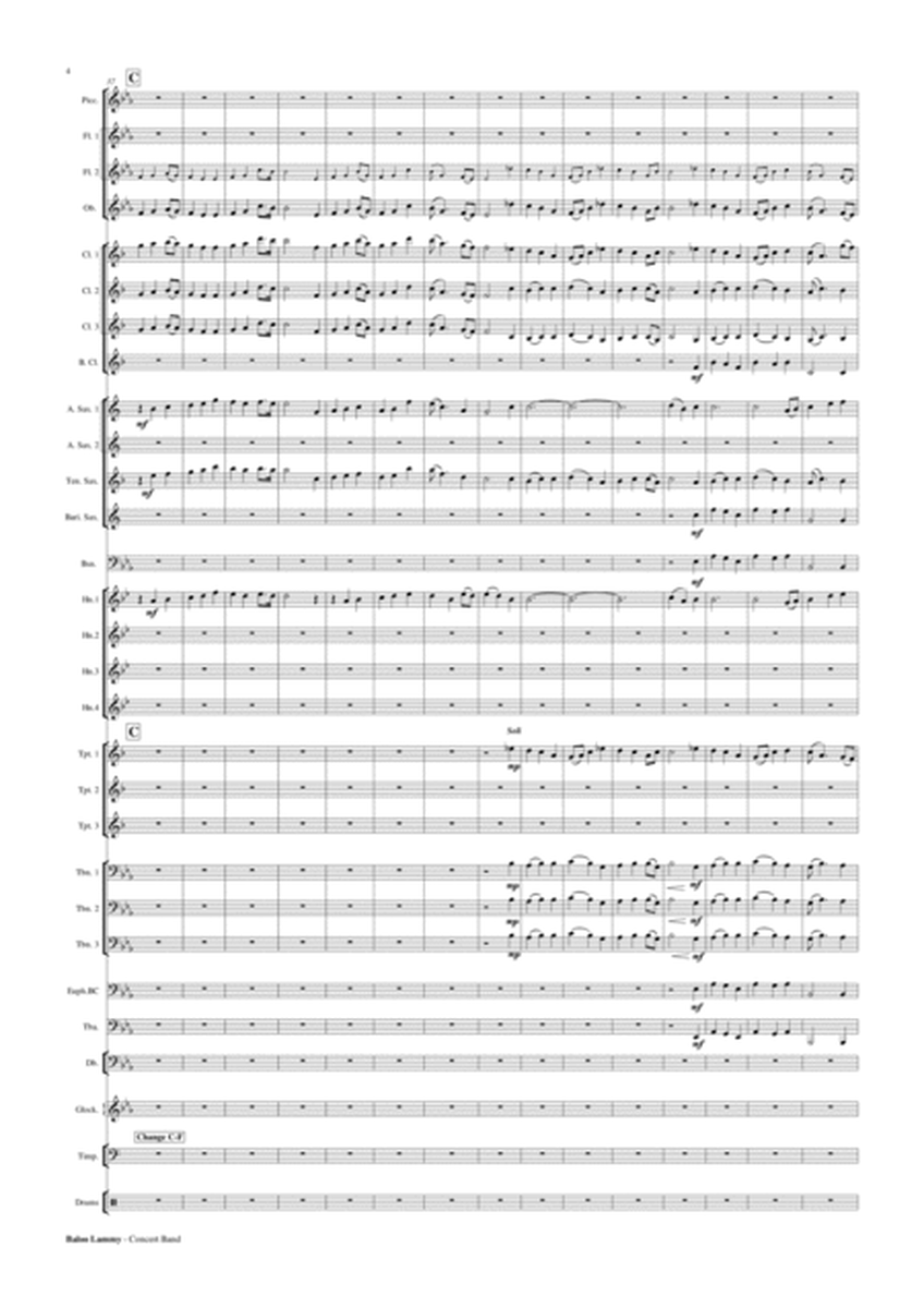 Baloo Lammy (Lullaby, Little Lamb) - Concert Band Score and Parts PDF image number null