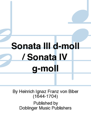 Book cover for Sonata III d-moll / Sonata IV g-moll