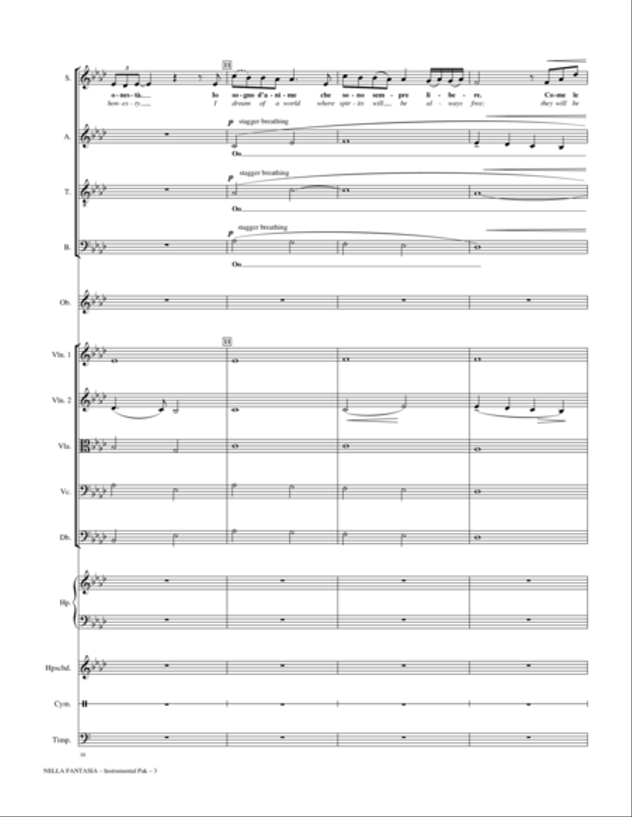 Nella Fantasia (In My Fantasy) (arr. Audrey Snyder) - Full Score