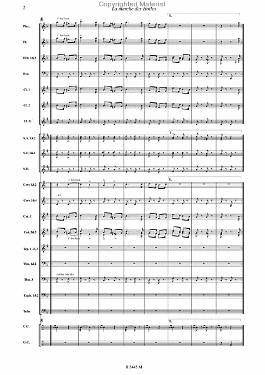 La marche des etoiles Concert Band scores gallery preview page 3
