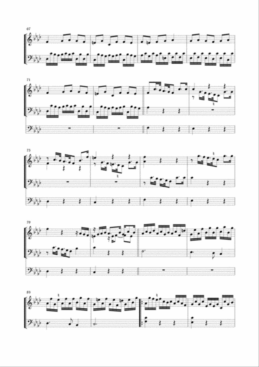 CIACONA in F Minor - Pachelbel - For Organ 3 staff Organ Solo scores gallery preview page 4