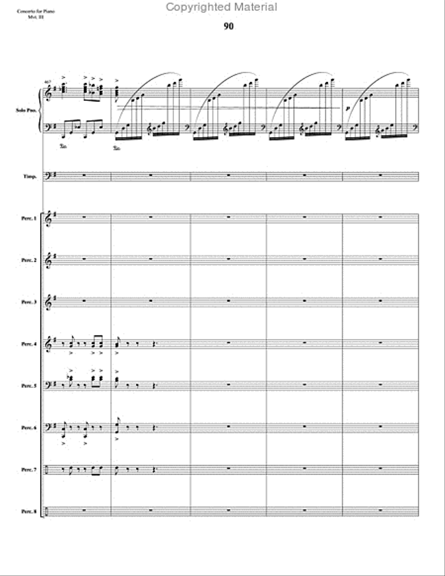 Concerto for Piano and Percussion Orchestra Percussion Ensemble scores gallery preview page 112