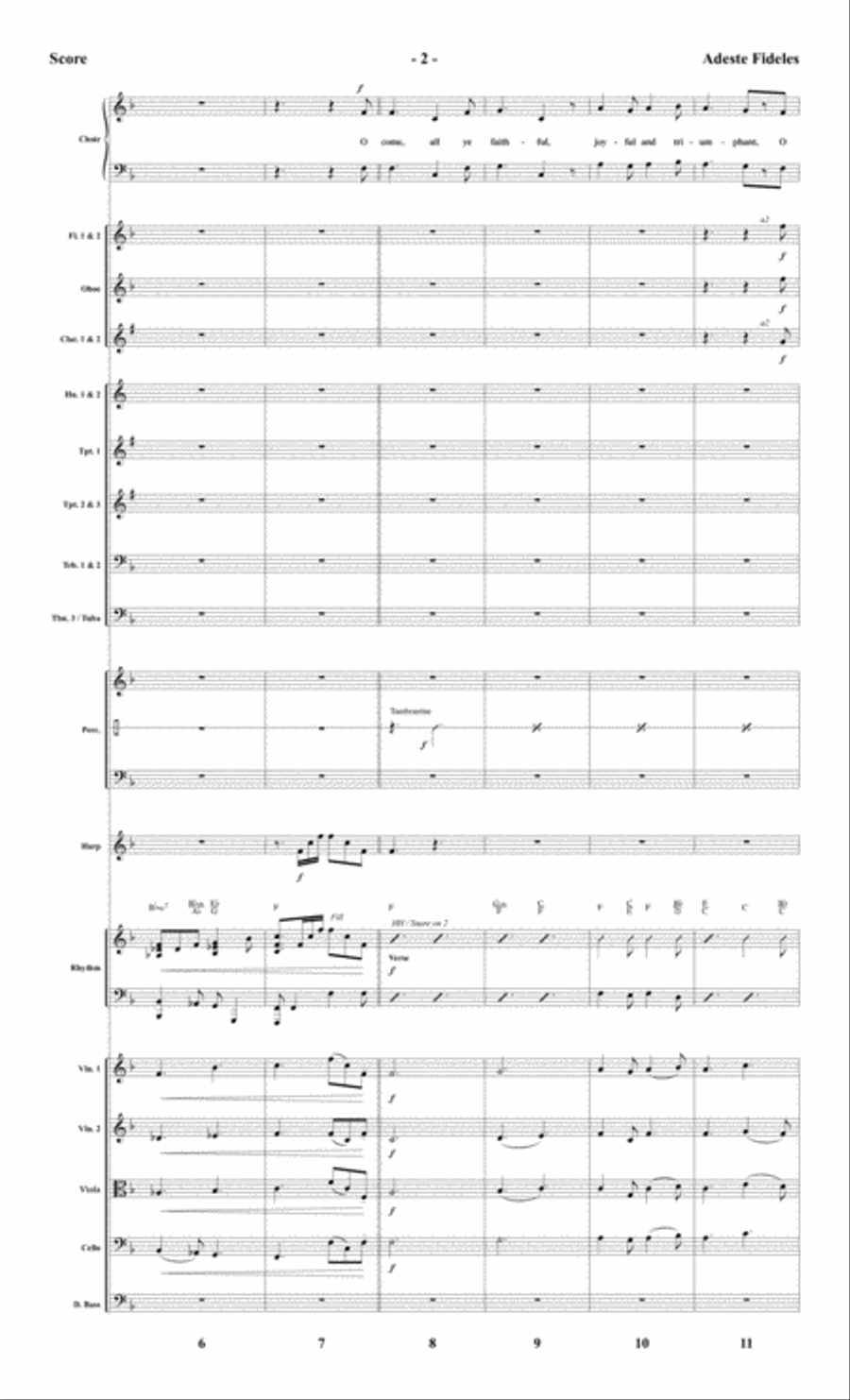 Adeste Fideles - Orchestral Score and Parts Choir scores gallery preview page 4