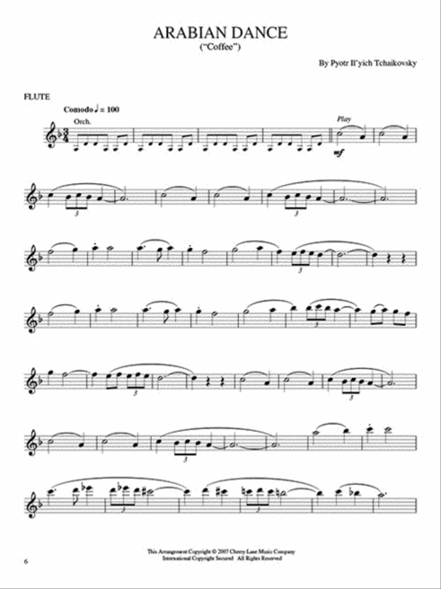 Tchaikovsky's The Nutcracker Flute Solo scores gallery preview page 4