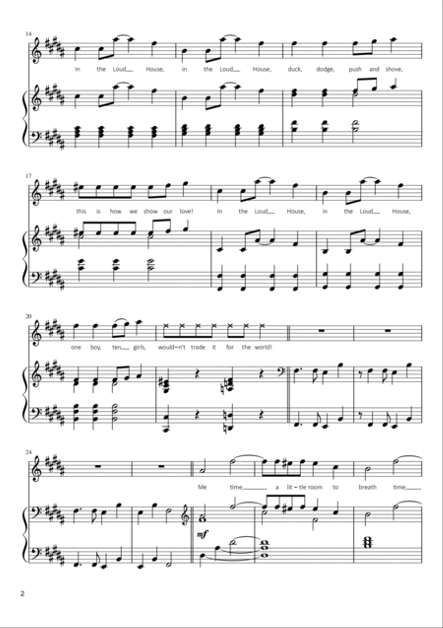 The Loud House Theme Voice scores gallery preview page 2