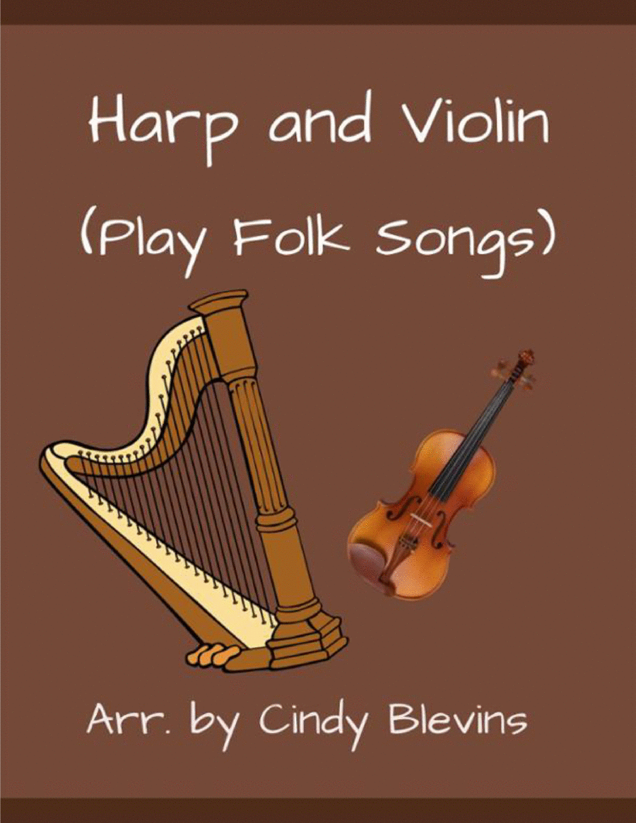 Harp and Violin (Play Folk Songs) String Duet scores gallery preview page 1