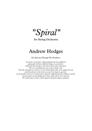 Book cover for "Spiral" for String Orchestra