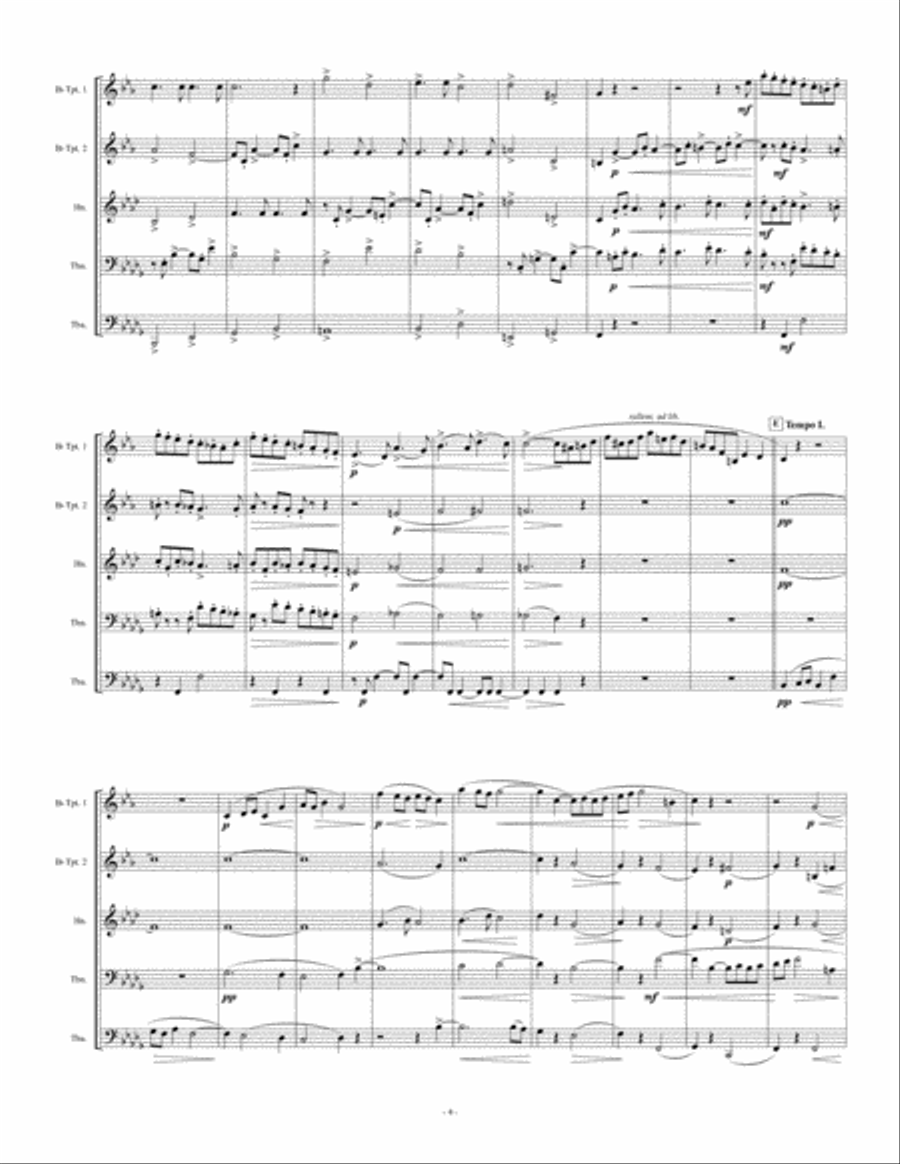 Quintet No. 1 Brass Quintet scores gallery preview page 4