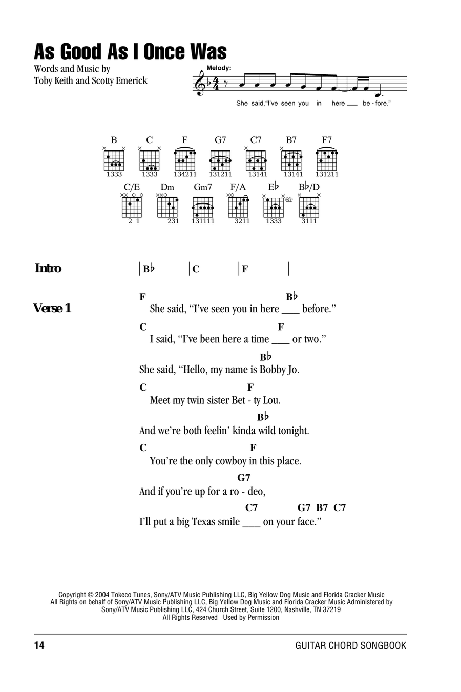 As Good As I Once Was Acoustic Guitar scores gallery preview page 1