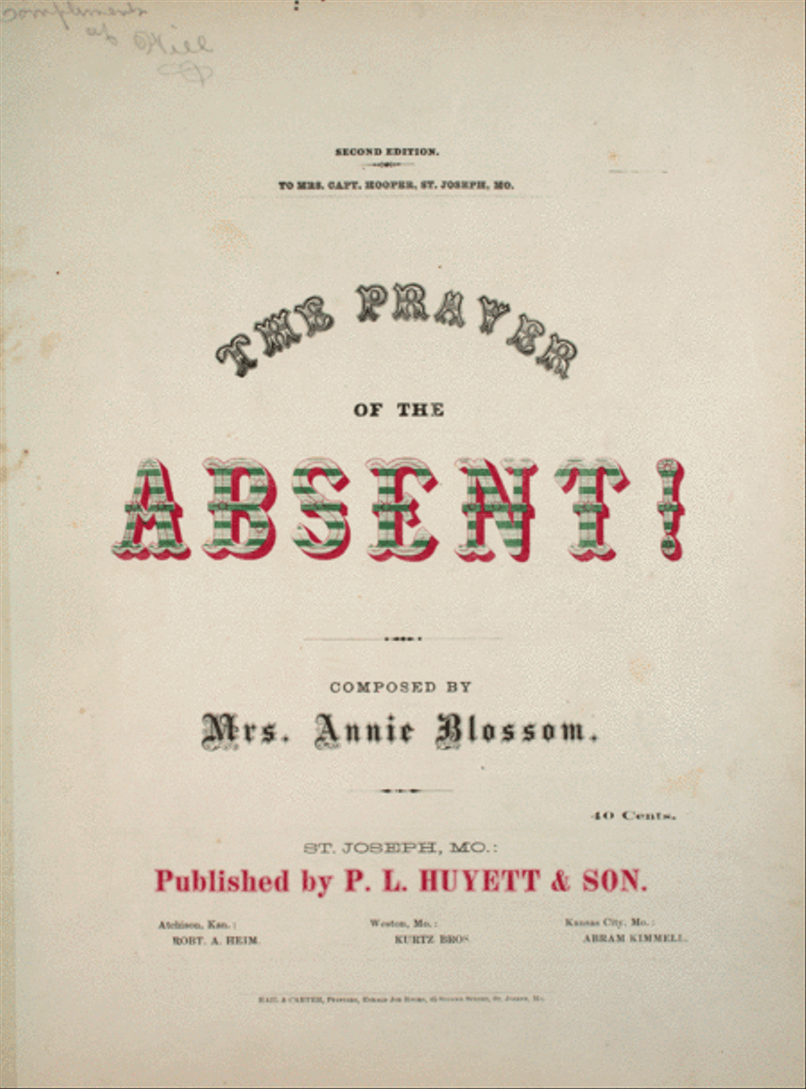 The Prayer of the Absent Voice scores gallery preview page 1