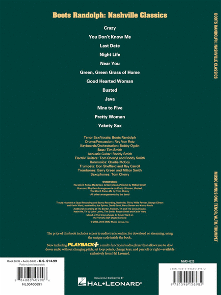 Boots Randolph – Nashville Classics Tenor Saxophone scores gallery preview page 5