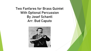 Book cover for Two Fanfares for Brass Quintet (w-Percussion opt.)