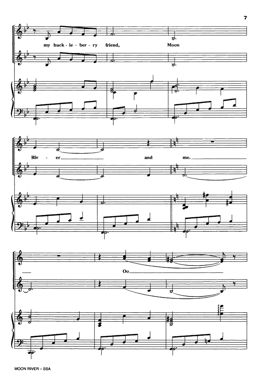 Moon River SSA scores gallery preview page 5