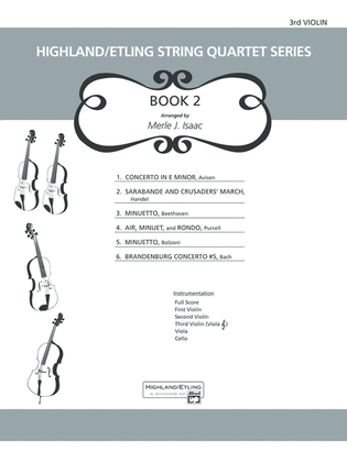 Book cover for Highland/Etling String Quartet Series: Set 2: 3rd Violin (Viola [TC])