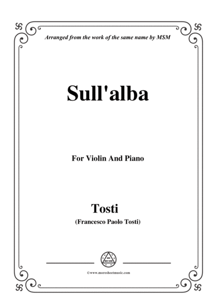 Tosti-Sull'alba, for Violin and Piano image number null