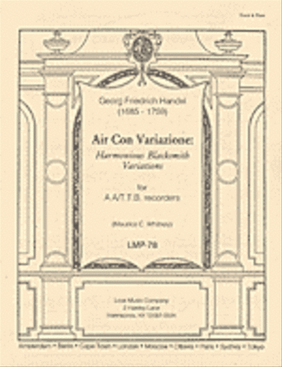 Air Con Variazione: Harmonious Blackmith Variations 2-Part scores gallery preview page 1