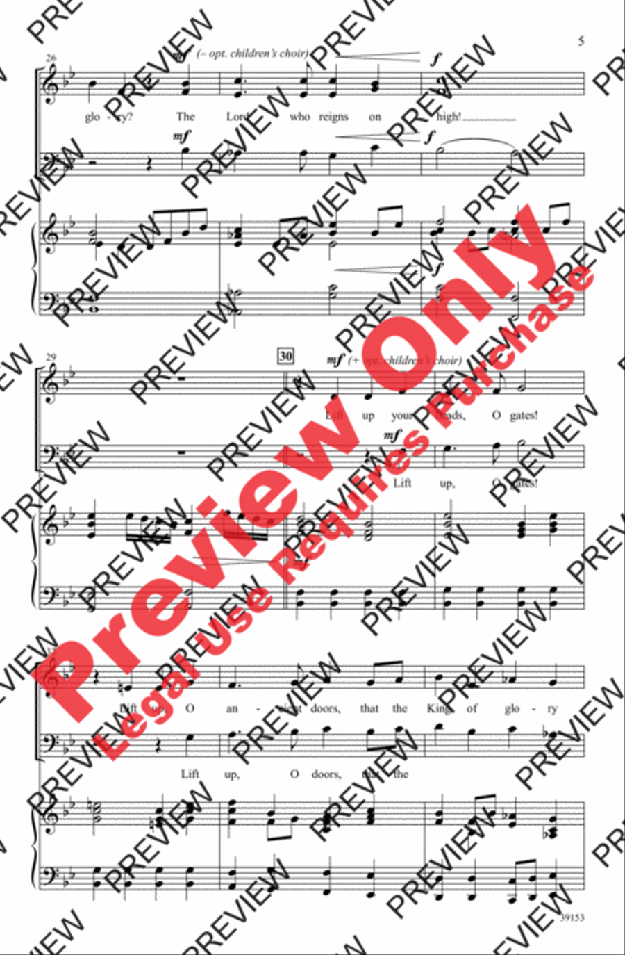 Two Anthems for Palm Sunday 3-Part scores gallery preview page 5