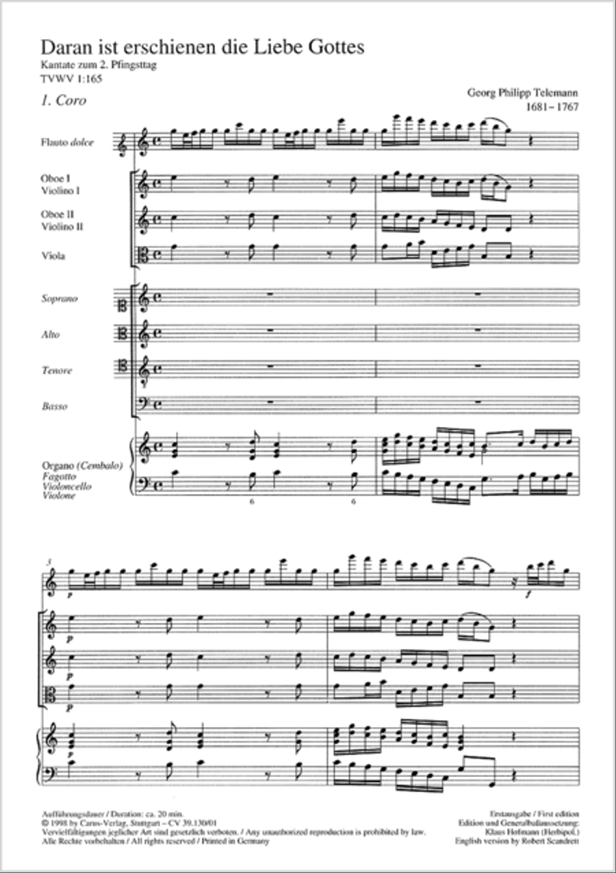 Thereby is revealed unto us the glory of God's favor (Daran ist erschienen die Liebe Gottes) 4-Part scores gallery preview page 2