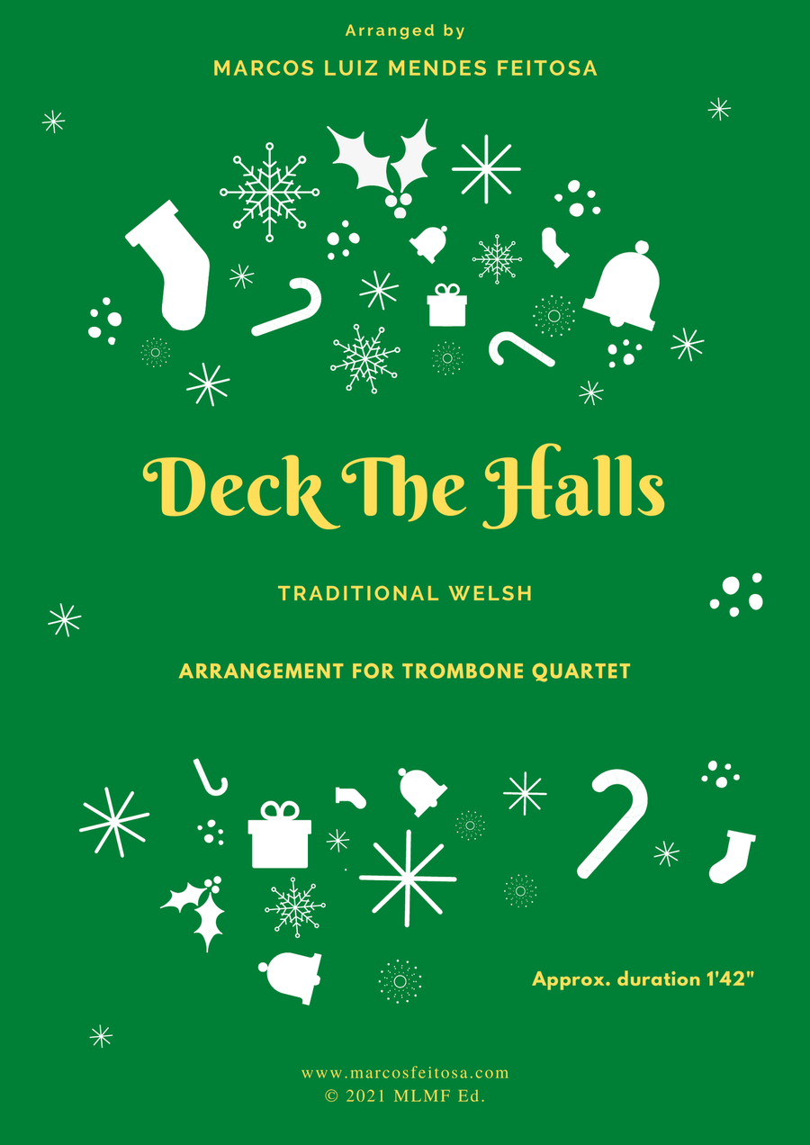 Deck The Halls - Trombone Quartet Brass Quartet scores gallery preview page 1
