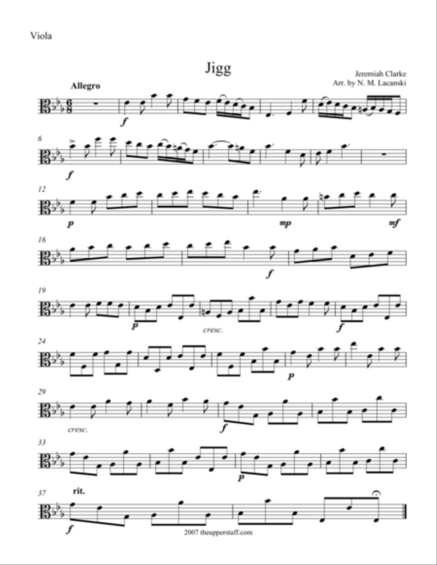 Jigg Jigg Oboe scores gallery preview page 1