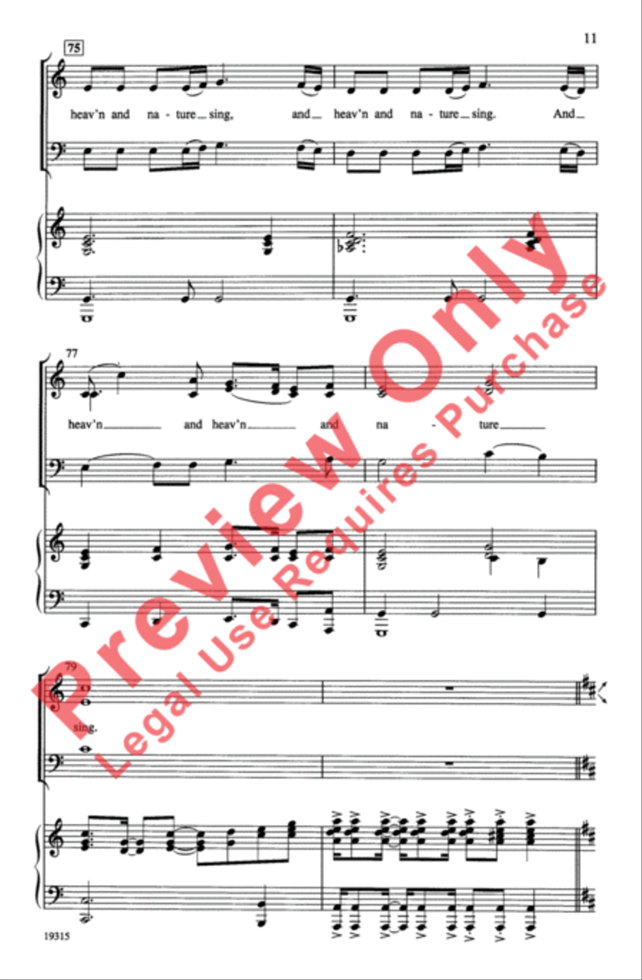 Joy: A Medley of Carols 3-Part scores gallery preview page 11