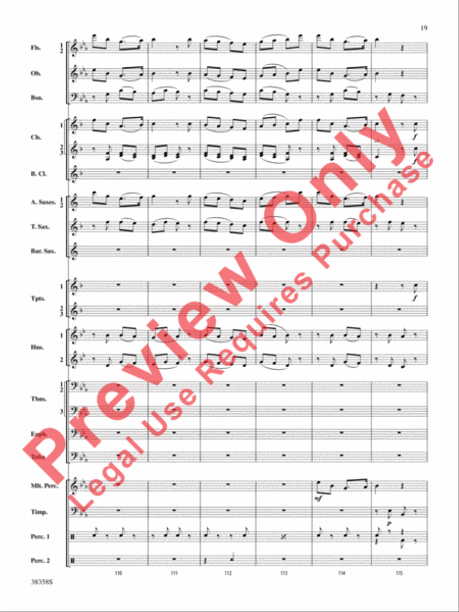 Folksongs from the Eastern Counties Concert Band scores gallery preview page 20