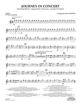 Journey in Concert (arr. Paul Murtha) - Pt.3 - Bb Tenor Saxophone