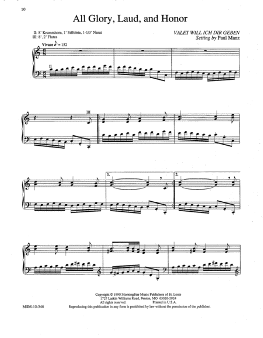 The MorningsStar ORGANIST'S COMPANION Music for Manuals - Lent, Easter, Pentecost Organ scores gallery preview page 4