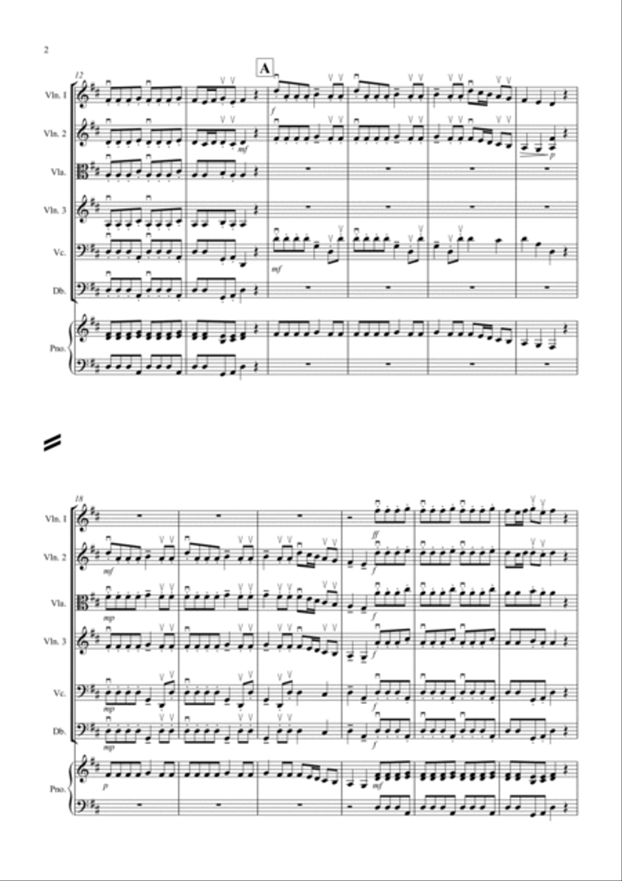 2 Classical Favourites for String Orchestra (volume one) String Orchestra scores gallery preview page 2