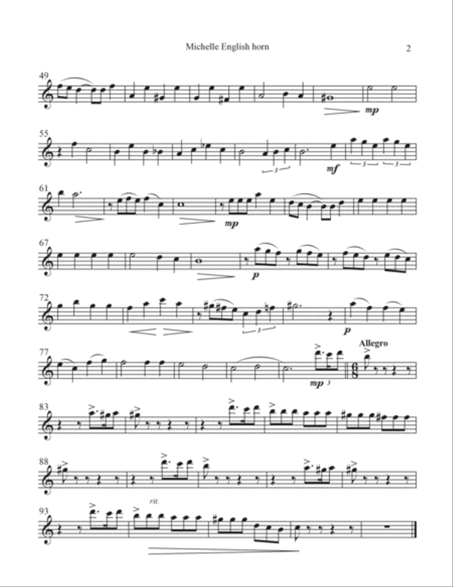 Michelle Woodwind Ensemble scores gallery preview page 6