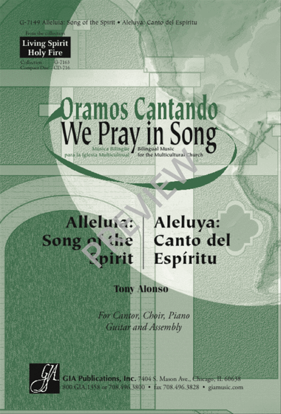 Alleluia: Song of the Spirit / Aleluya: Canto del Espíritu Unison Choir scores gallery preview page 1