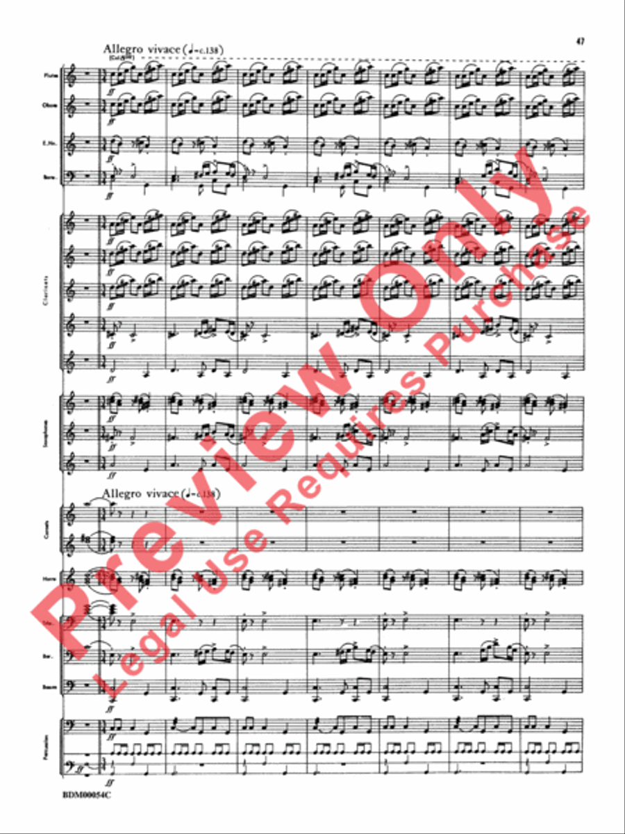 Symphonic Suite Concert Band scores gallery preview page 50