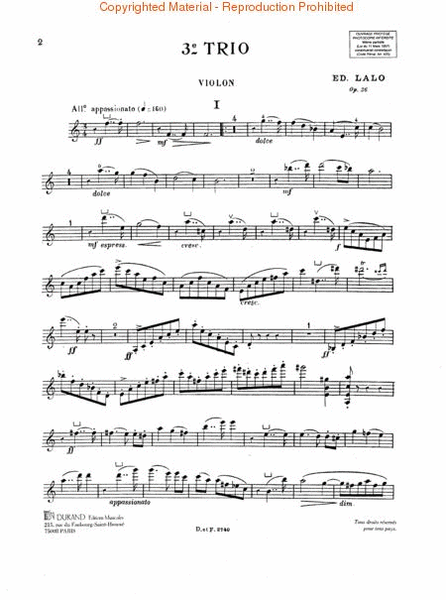 Trio Op. 26, No. 3