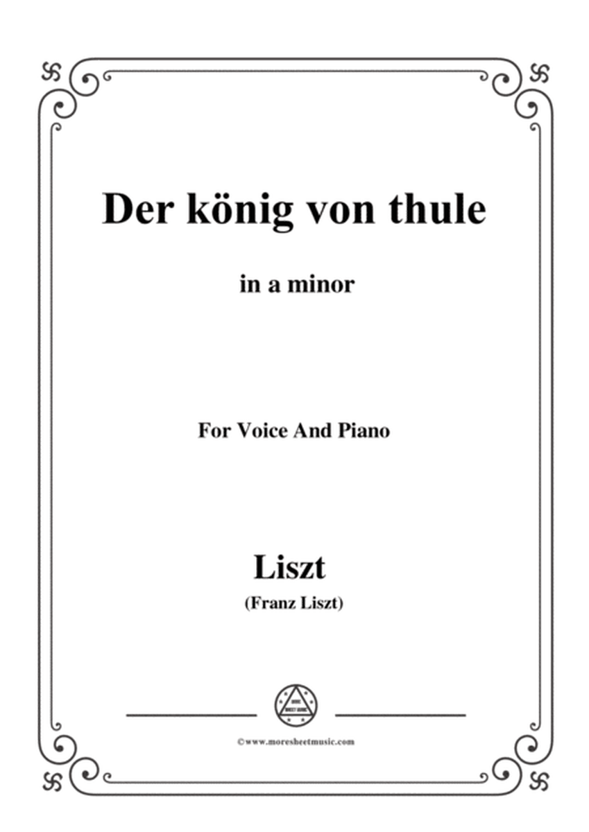 Liszt-Der könig von thule in a minor,for Voice and Piano image number null