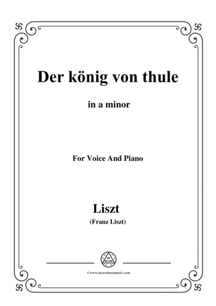 Liszt-Der könig von thule in a minor,for Voice and Piano image number null