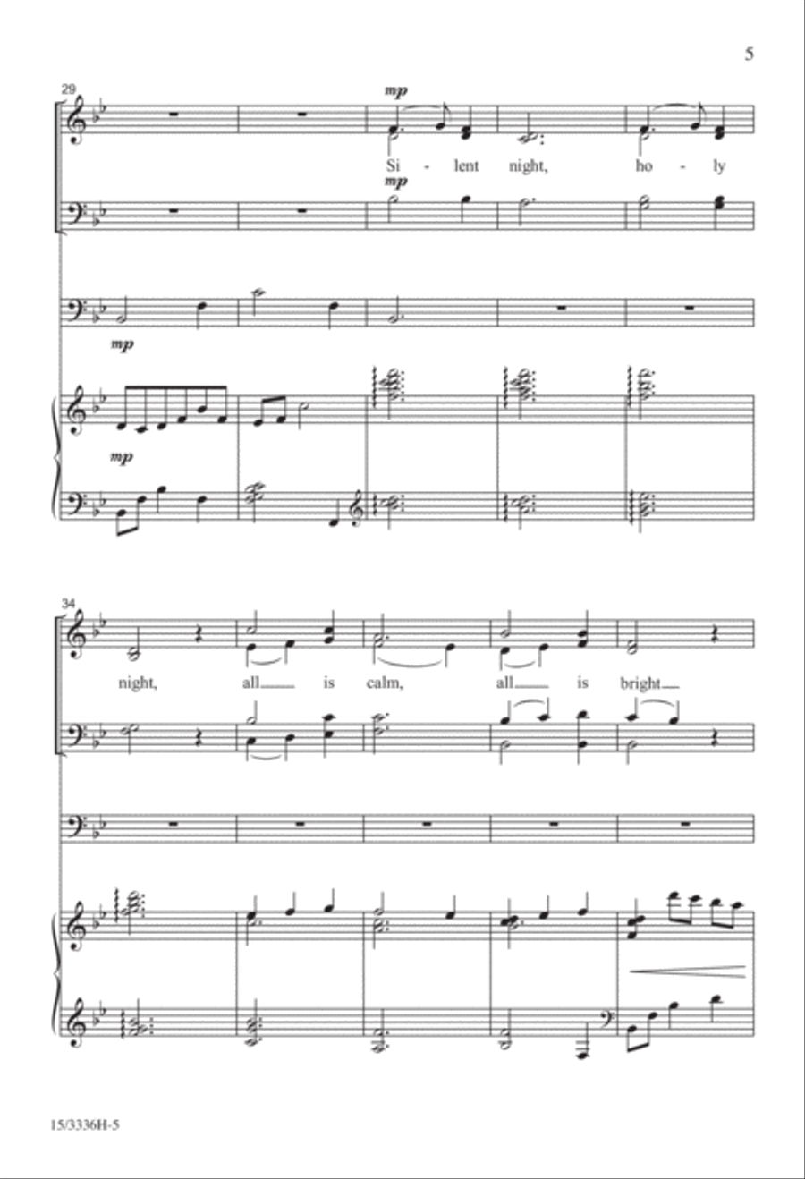 All On a Silent Night All On a Silent Night 4-Part scores gallery preview page 5