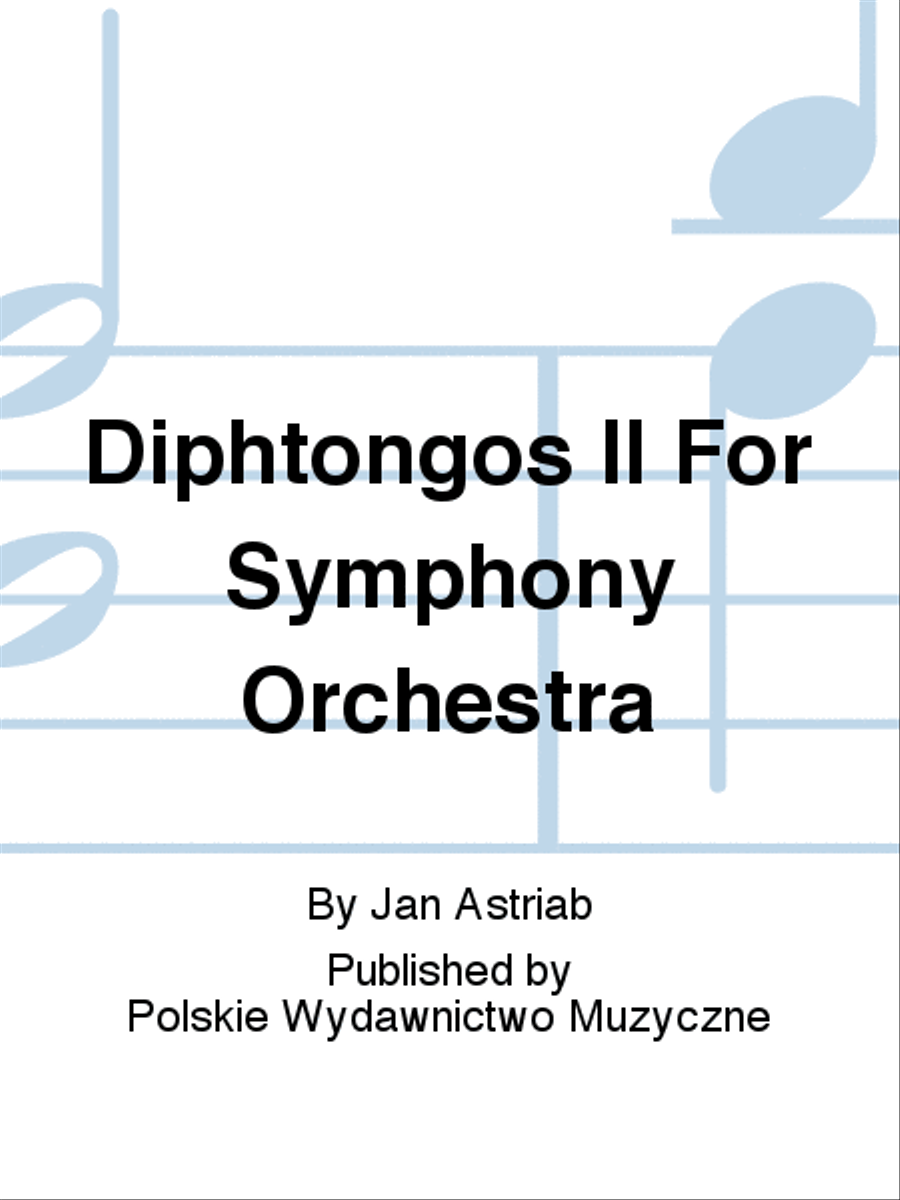 Diphtongos II For Symphony Orchestra Full Orchestra scores gallery preview page 1