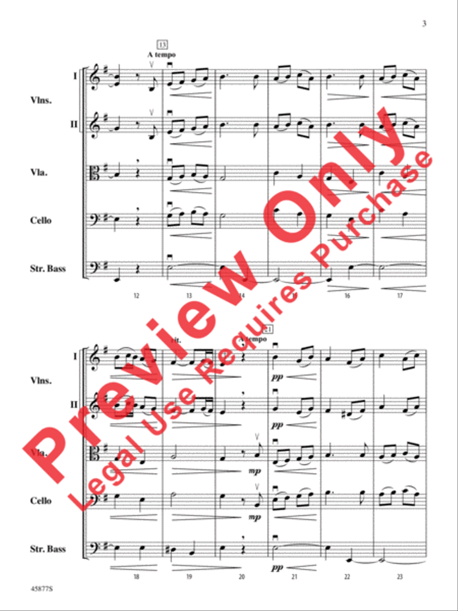 Old French Melody Old French Melody String Orchestra scores gallery preview page 3