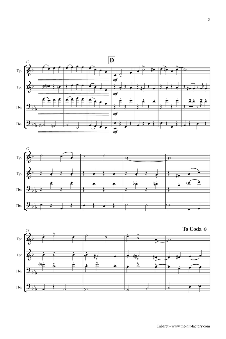 Cabaret Brass Quartet scores gallery preview page 3